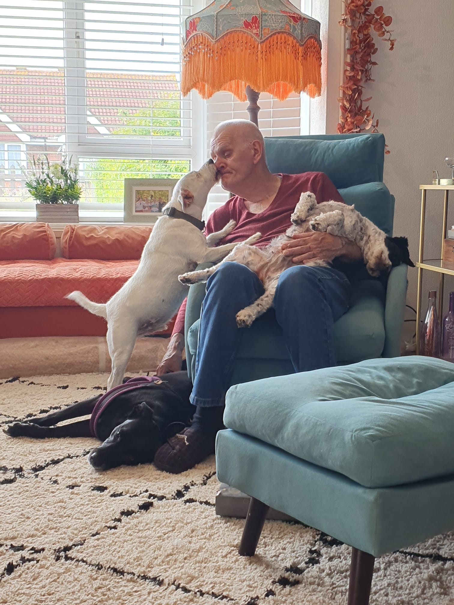 Grandad with his dogs